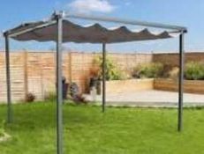 RRP £400 Boxed Dakotafields Rowlands 3Ãî3M Metal Pergola