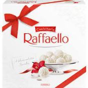 RRP £3600 Lot To Contain Ferrero Raffaello Coconut Almond Pralines, Large Chocolate Hamper Gift Box,