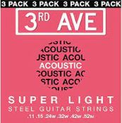 RRP £773 Lot To Contain 3Rd Avenue Super Light Phosphor Bronze Acoustic Guitar Strings 11-52 Amazon
