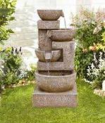 RRP £260 Boxed Sparklingg Resin Solar Water Feature Fountain