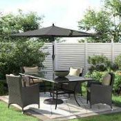 RRP £110 Boxed 2M Traditional Garden Parasol