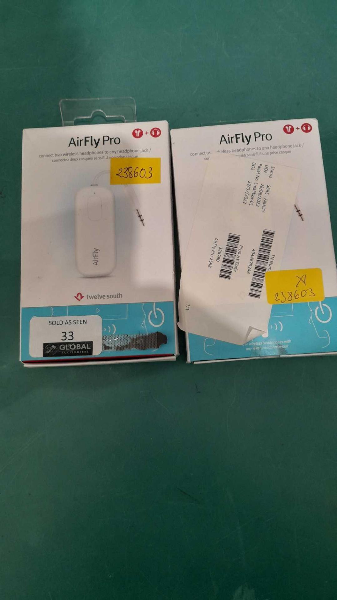 RRP £120 Lot To Contain 2 Boxed Twelve South Airfly Pro Connect To Two Wireless Headphones To Any Ja - Image 2 of 2
