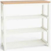 RRP £105 Boxed John Lewis Croft 4 Tier Shoe Rack