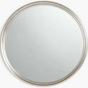 RRP £160 Boxed John Lewis Ribbed Round Wall Mirror, Silver