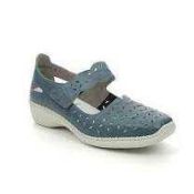 RRP £70 Boxed Rieker Mary Jane Blue Sandals
