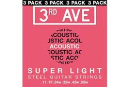 RRP £773 Lot To Contain 3Rd Avenue Super Light Phosphor Bronze Acoustic Guitar Strings 11-52 Amazon