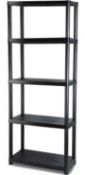 RRP £80 Boxed Sourced From Birmingham Commonwealth Games 2022 Plastic 5 Tier Shelving Unit