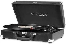 RRP £150 Boxed Victrola The Journey Suitcase Record Player Turntable