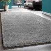 RRP £130 Paco Home Trip Grey Fluffy Rug Size 300x400Cm