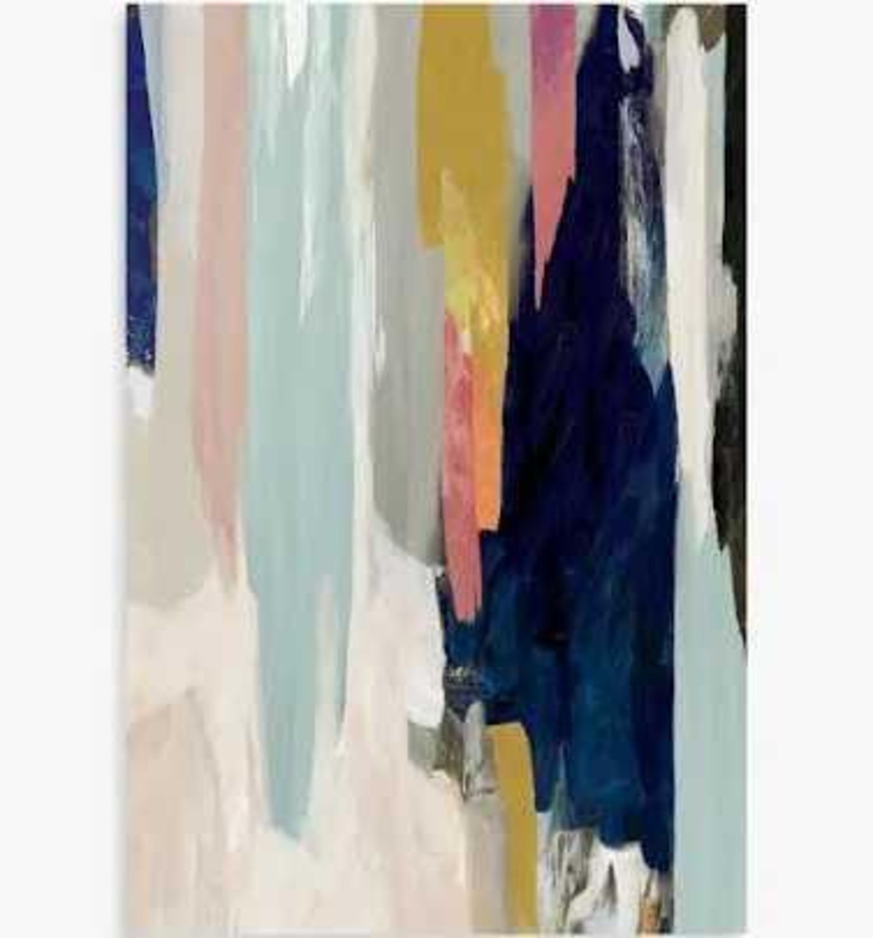 RRP £100 Pi Studio - 'Sombre' Abstract Canvas Print, 90 X 60Cm, Blue/Multi