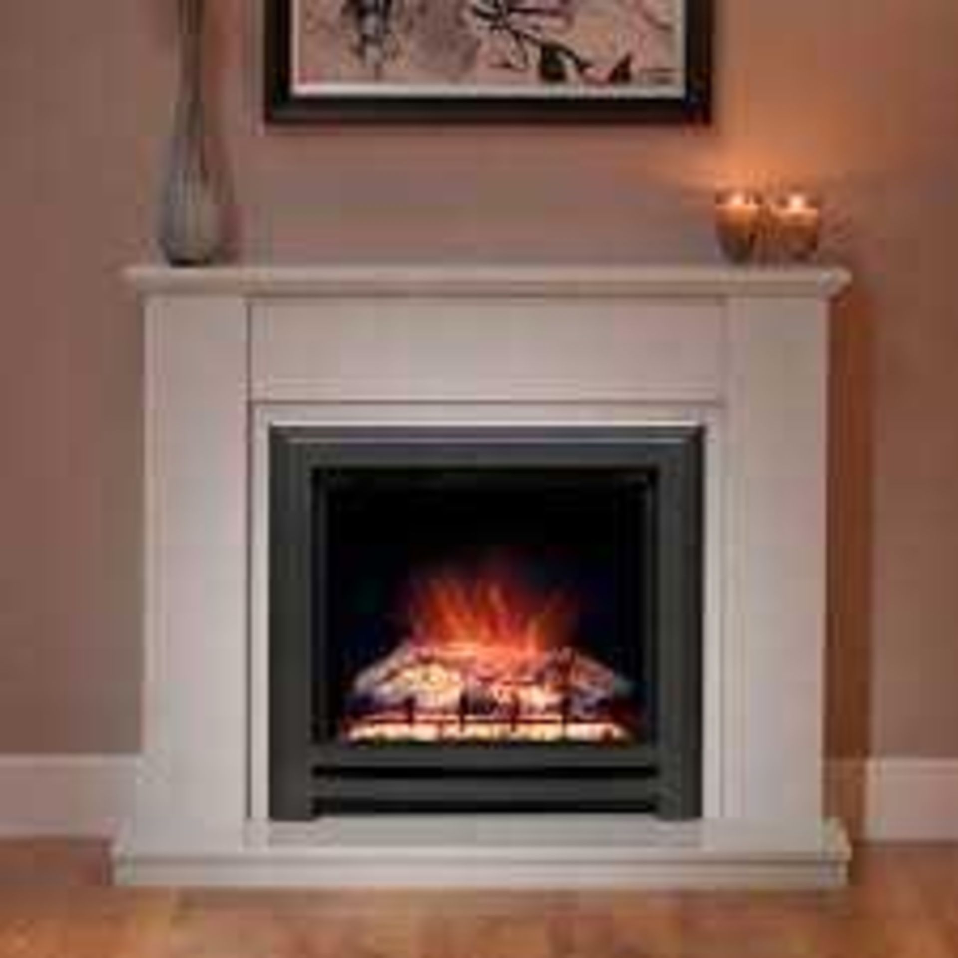 RRP £400 Boxed Electric Fireplace Suite