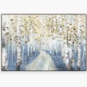 RRP £165 Allison Pearce - 'New Path I' Framed Canvas Print, 64 X 94Cm, Blue/Multi