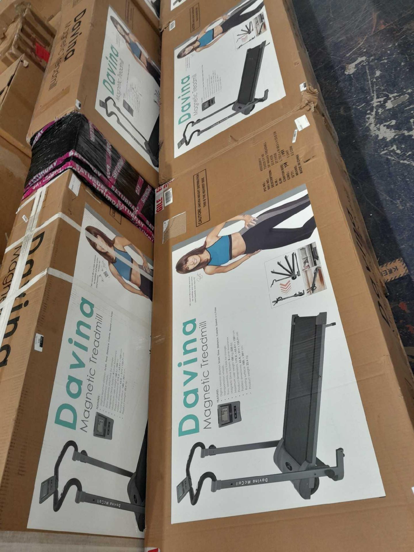 RRP £275 Boxed Davinia Grey Magnetic Treadmill - Image 2 of 2