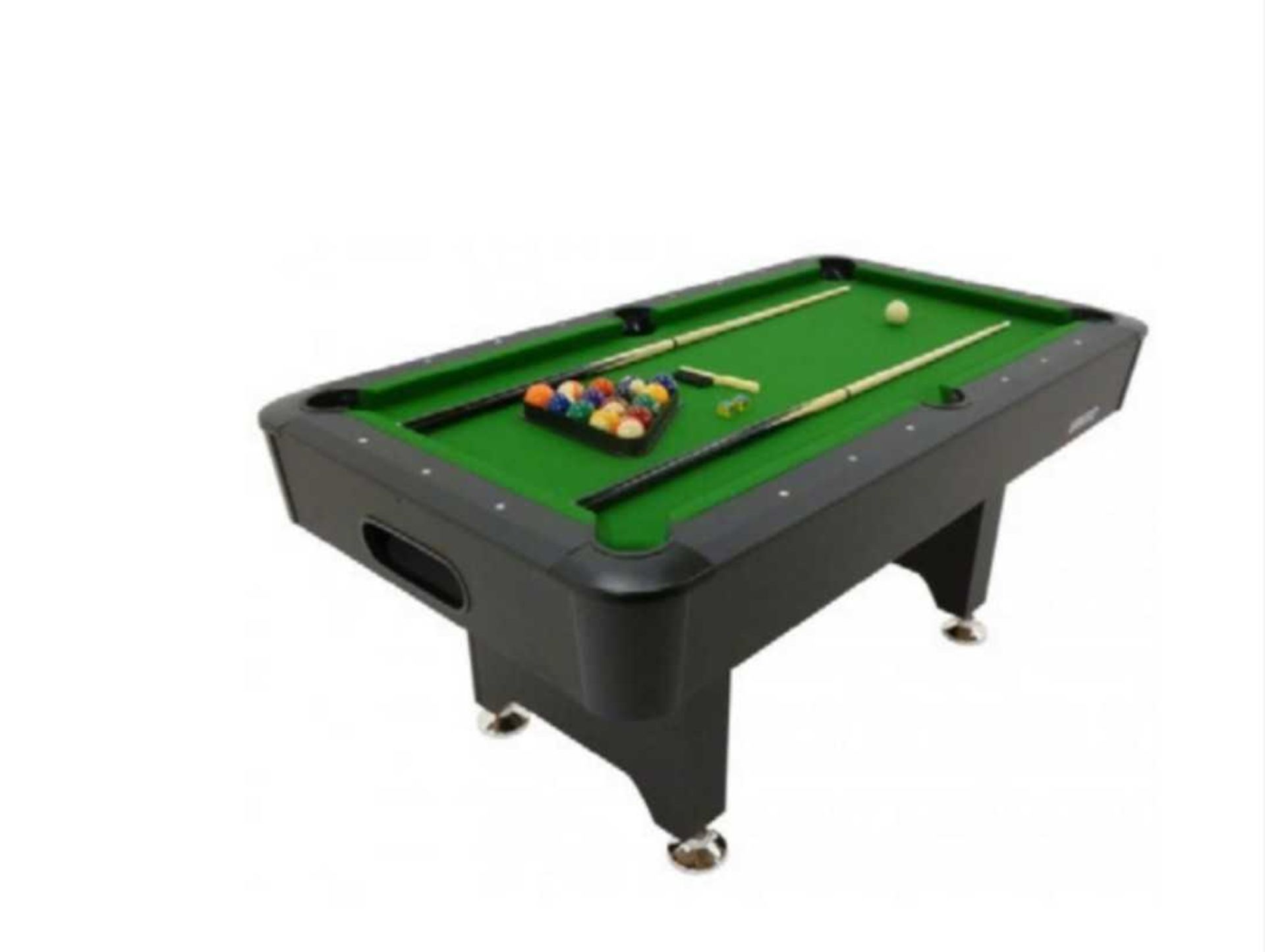 RRP £400 Sourced From Birmingham Commonwealth Games 2022 Blue And Black Pool Table (Balls/Cues/Chalk