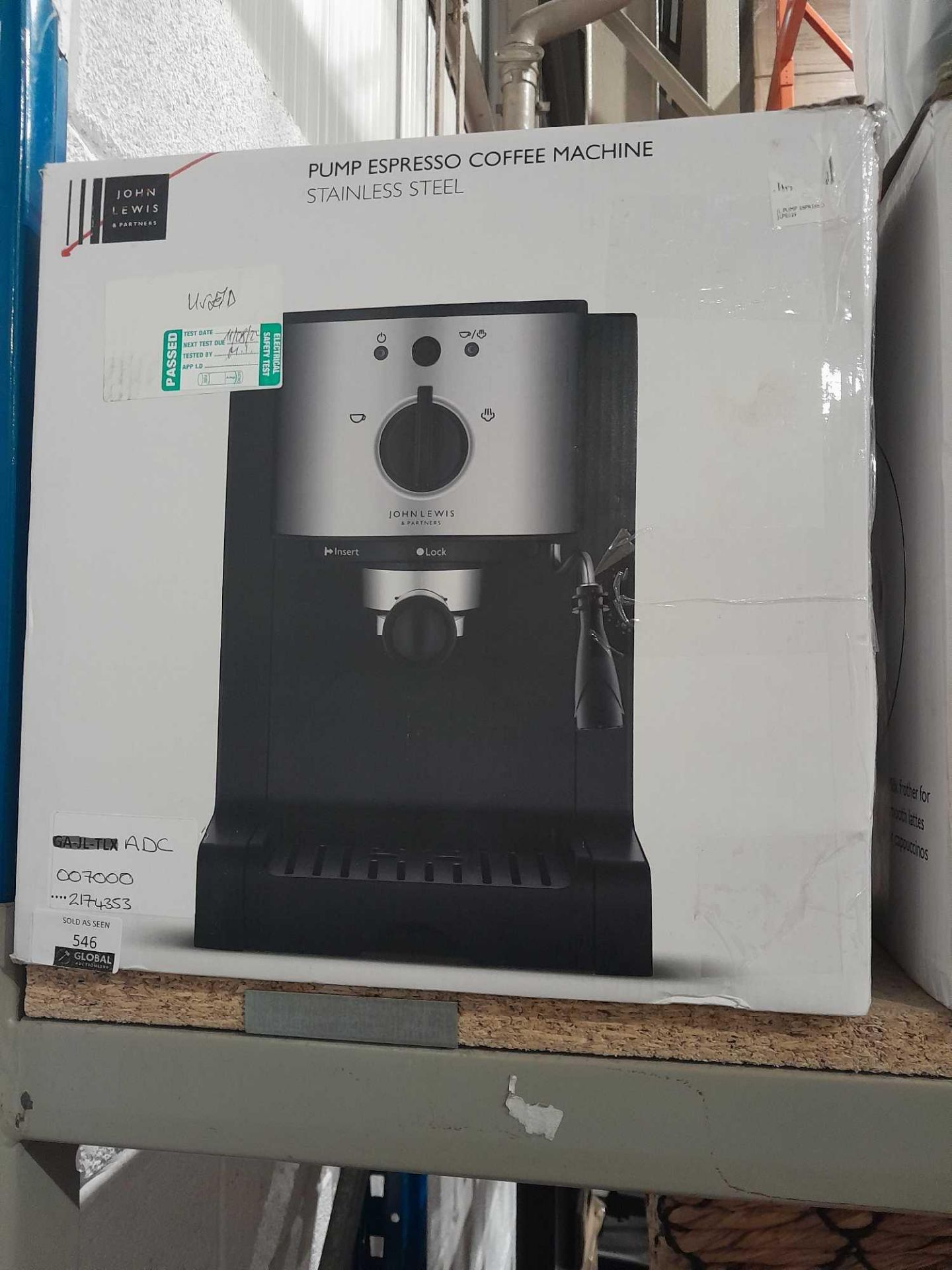 RRP £80 Boxed John Lewis Pump Espresso Coffee Machine - Image 2 of 2