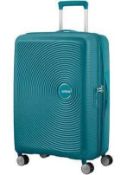 RRP £145 Boxed American Tourister Soundbox 4-Spinner Wheel 55Cm Cabin Suitcase,Â
