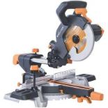 RRP £180 Boxed Evolution Power Tools R210Sms+ Sliding Mitre Saw With Multi-Material Cutting