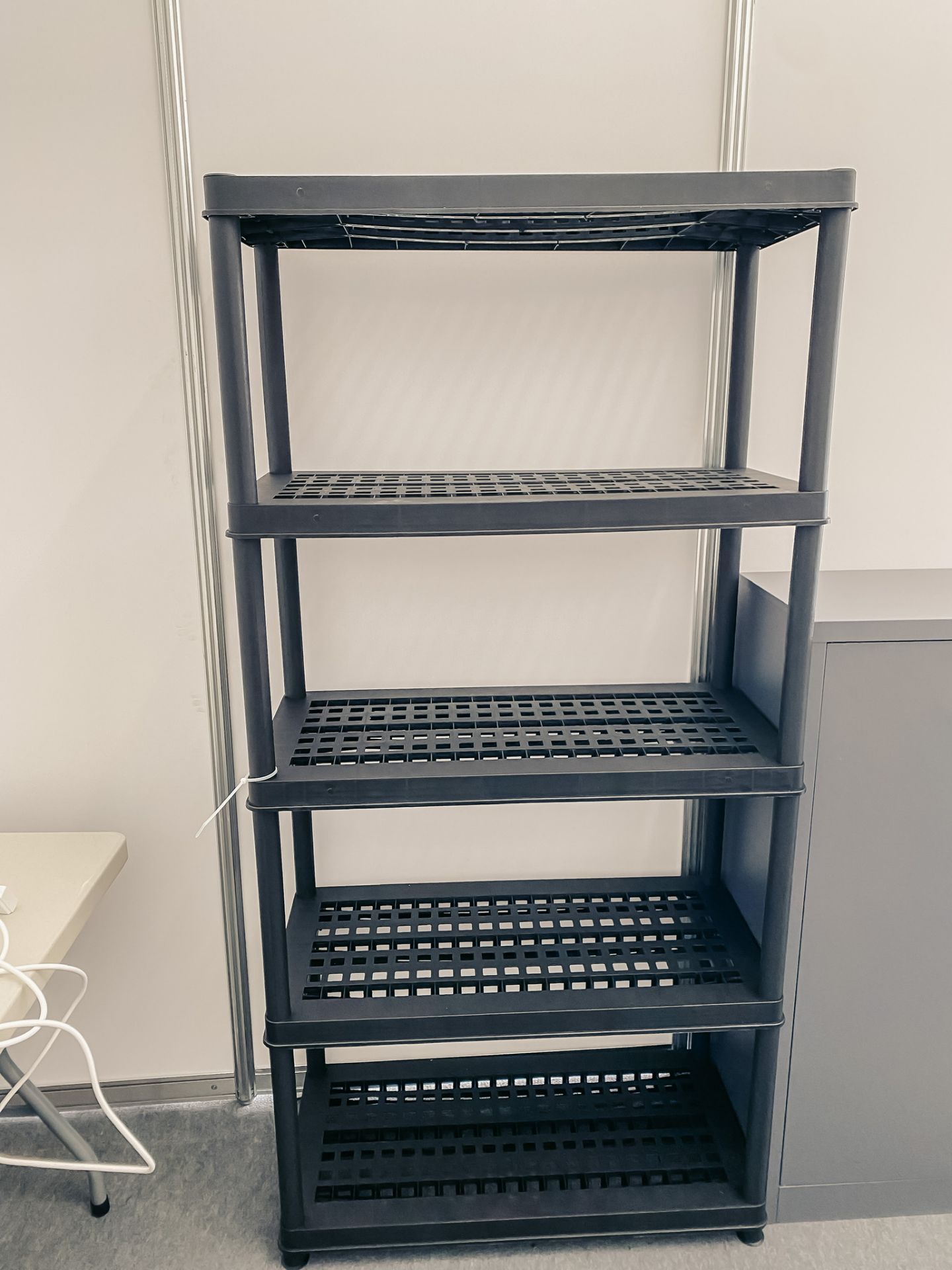 RRP £160 Lot To Contain X2 Boxed Sourced From Birmingham Commonwealth Games 5 Tier Plastic Shelving