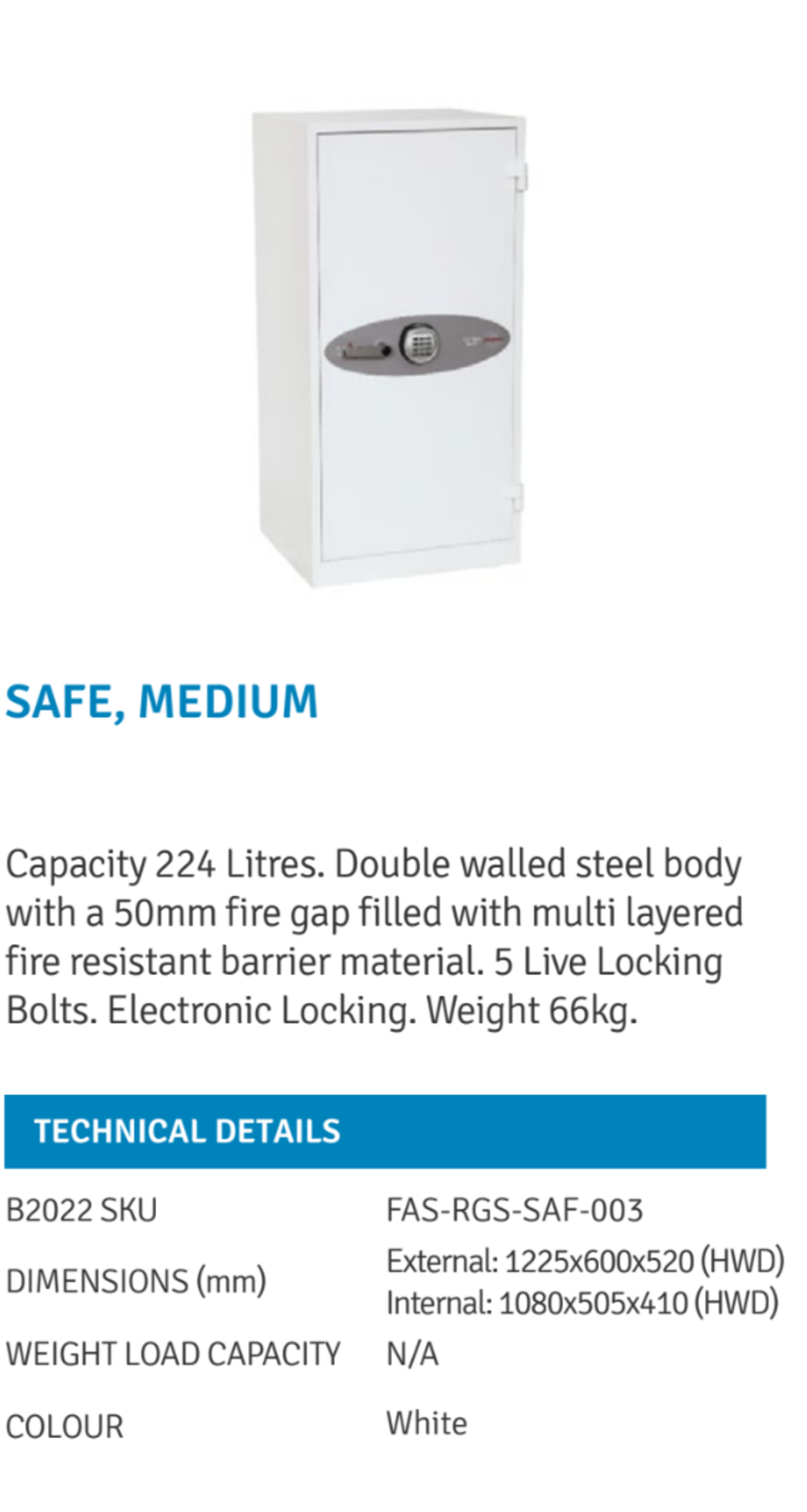 RRP £200 Lot To Contain 1 Meduim Safe