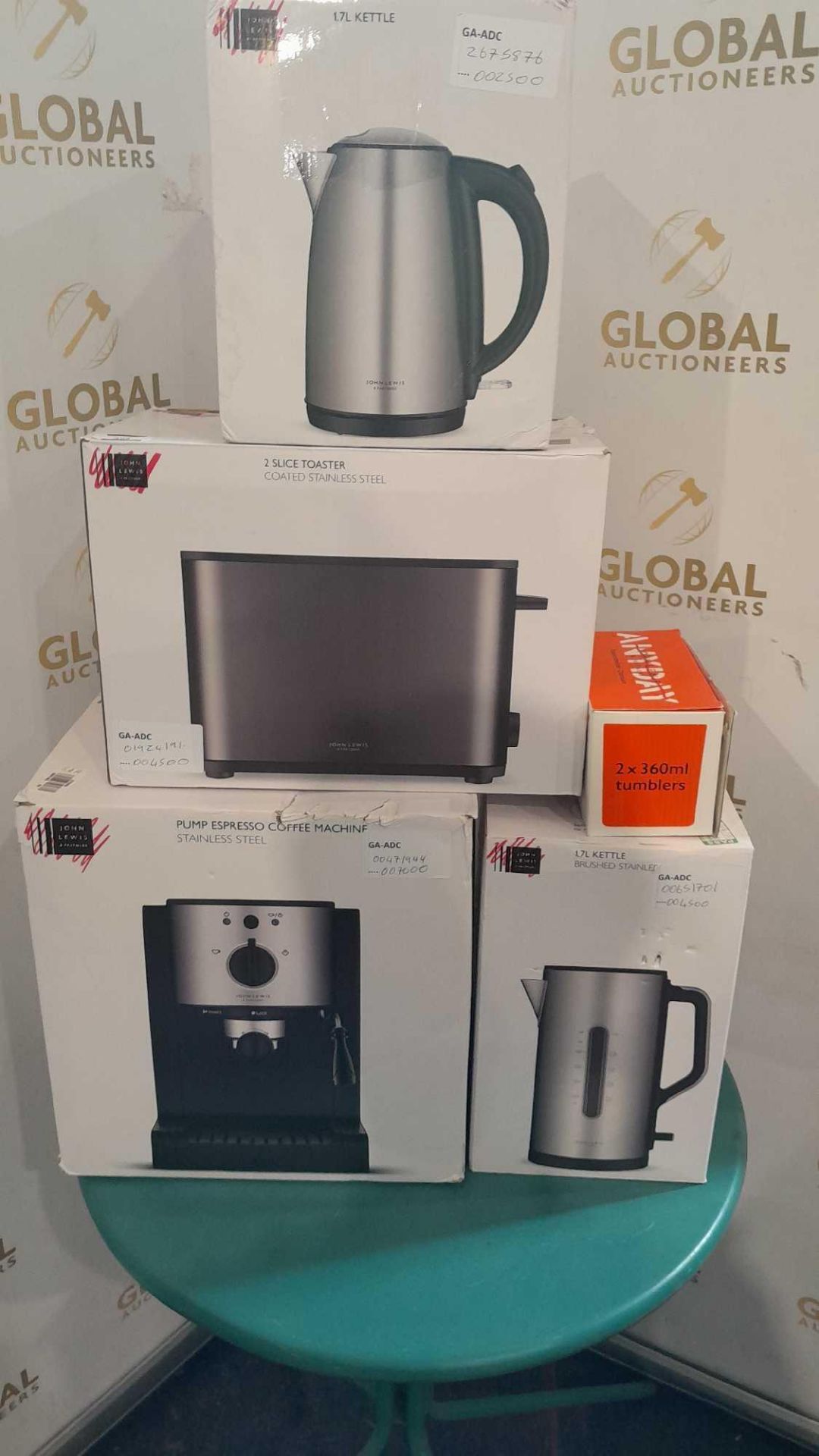 RRP £200 Lot To Contain 5 Items Such As 1 John Lewis Pump Espresso Coffee Machine (Stainless Steal)