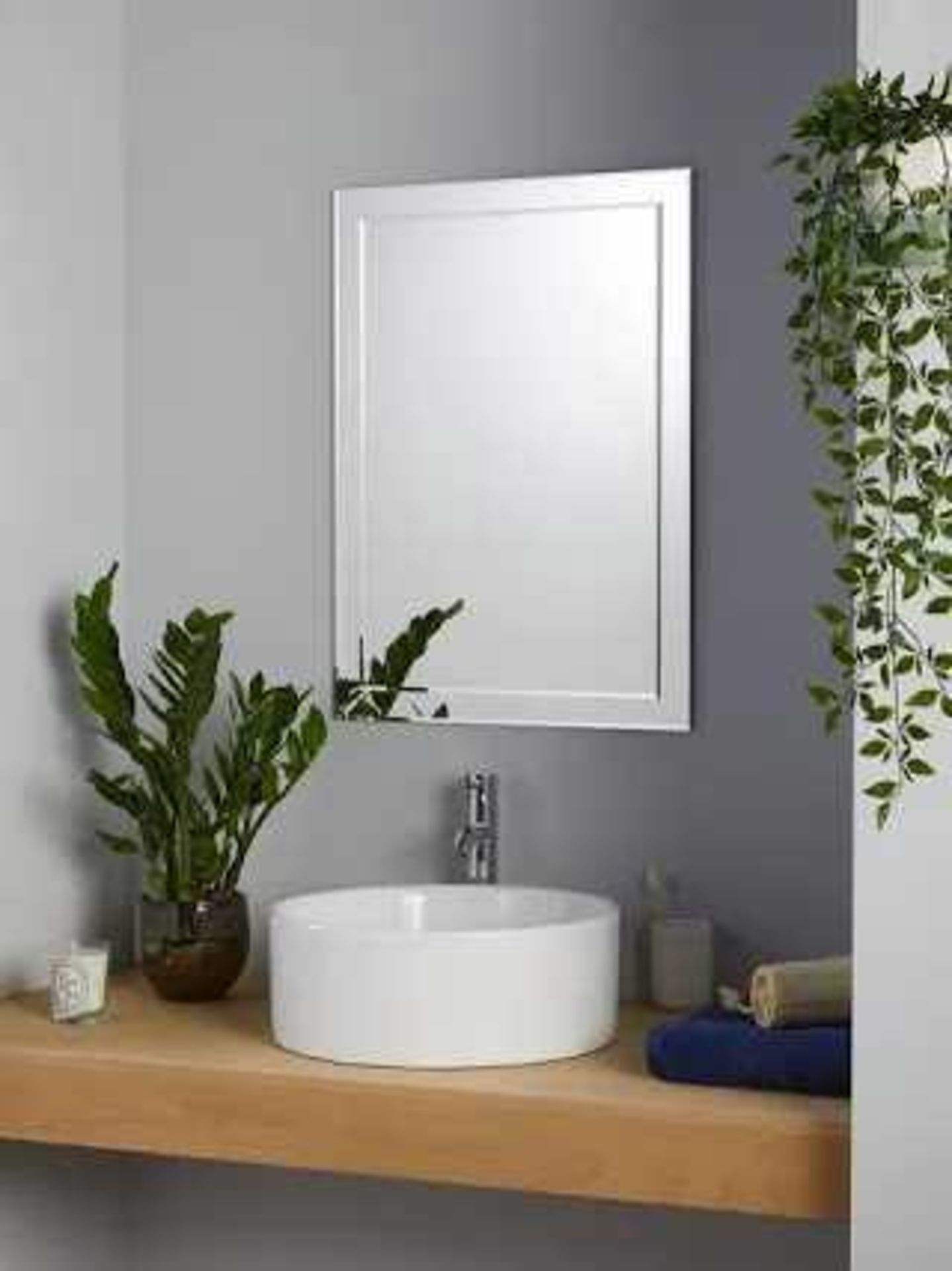 RRP £100 Boxed John Lewis Duo Small Rectangular Mirror