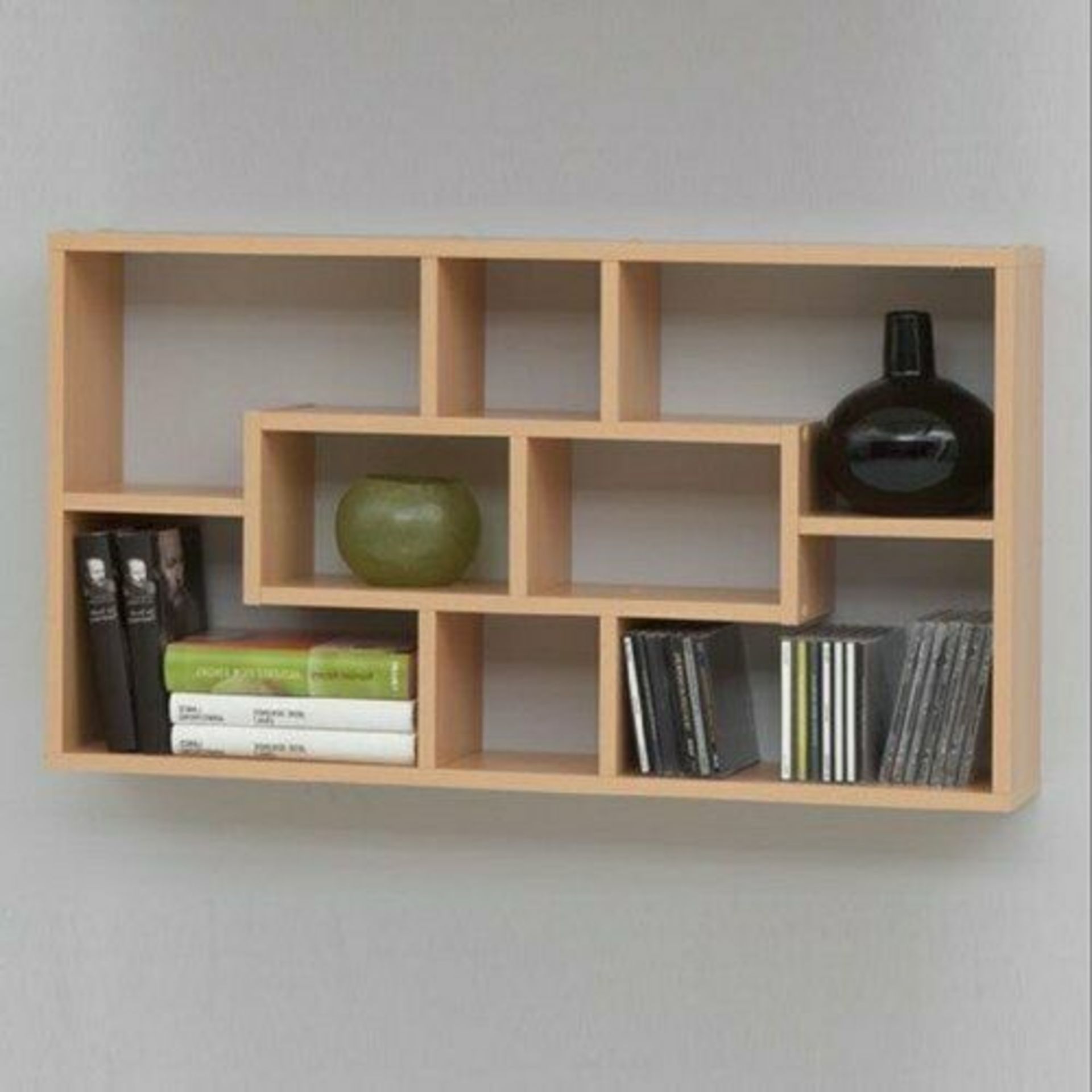 RRP £24.99 each - 3 x Lasse Display Shelving Decorative Designer Wall Shelf OAK