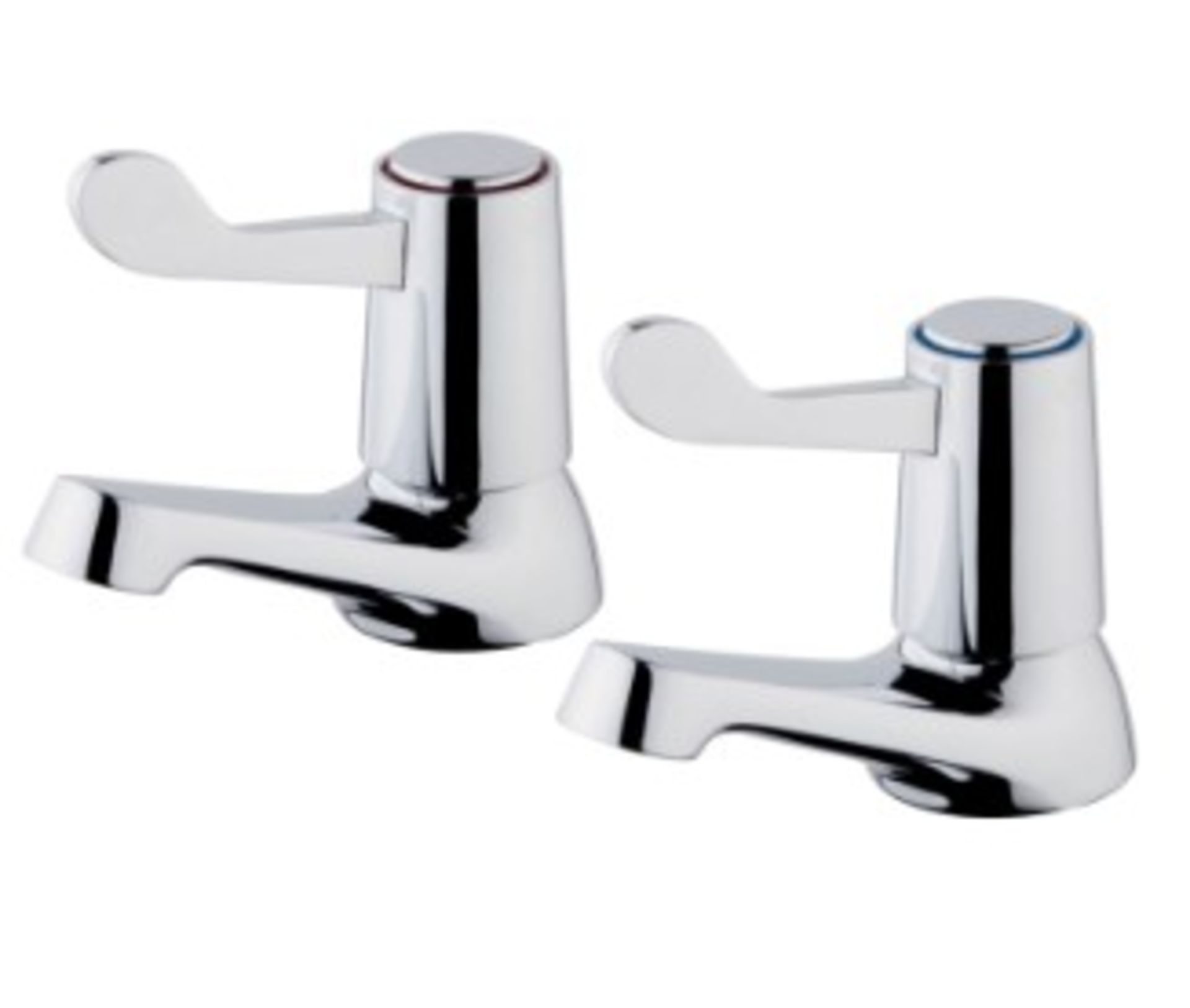 RRP £30.00 each - 2 x Sets of 2 Chrome Basin Taps