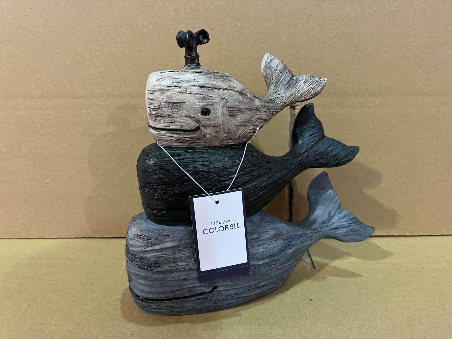 RRP £12.00 each - 10 x Trio of Whales Ornament