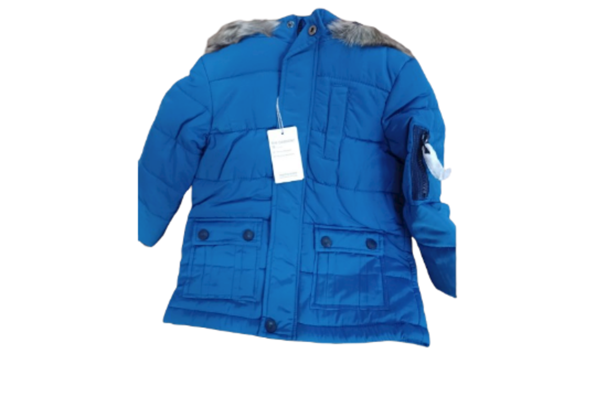 RRP £48.74 each 2 x Mothercare Quilted Jacket with Fur-Lined Hood