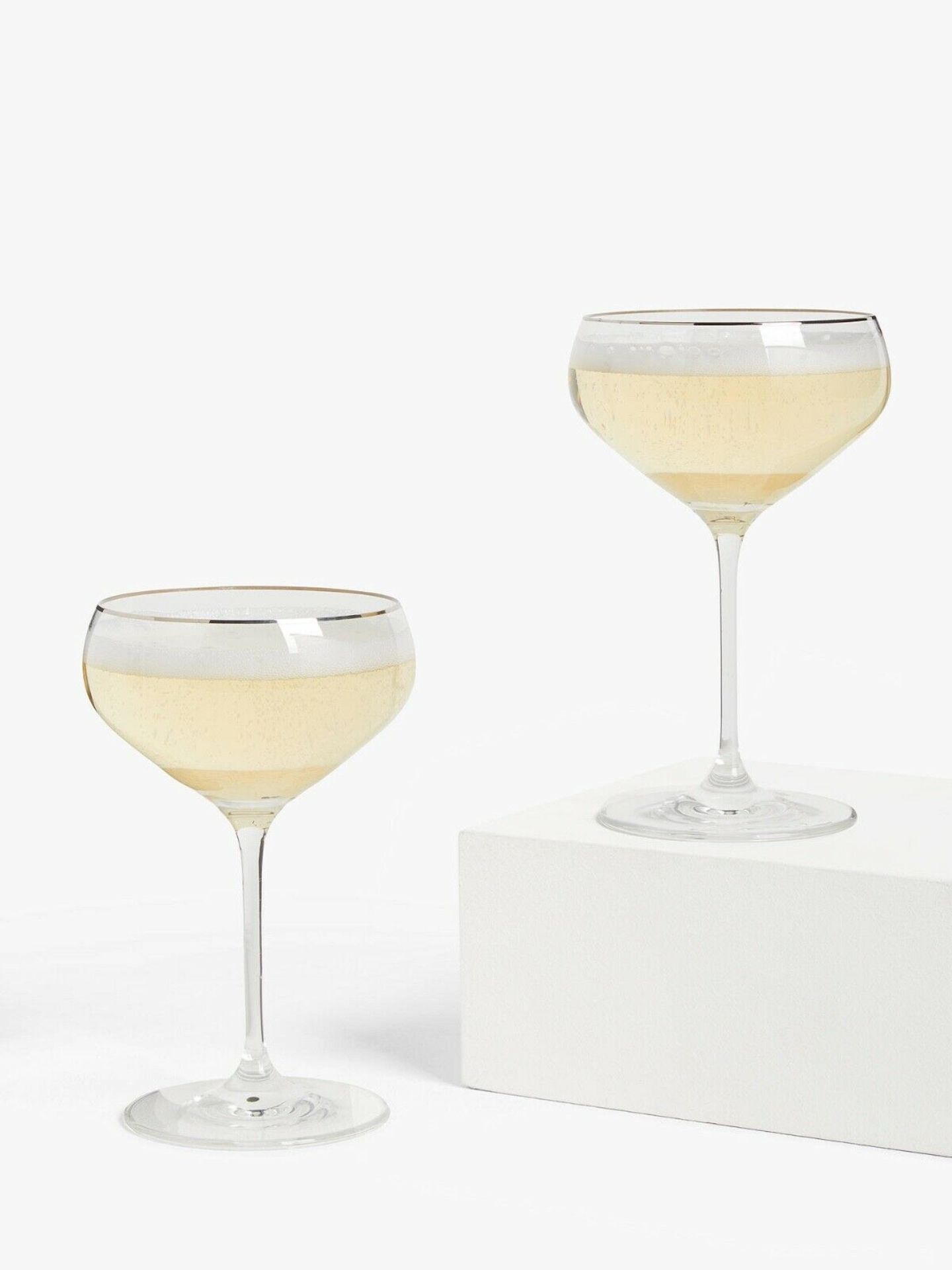 RRP £29.95 each 5 x John Lewis - Celebrate Crystal Glass Set of 2 Champagne Saucers RRP 29.95 ea