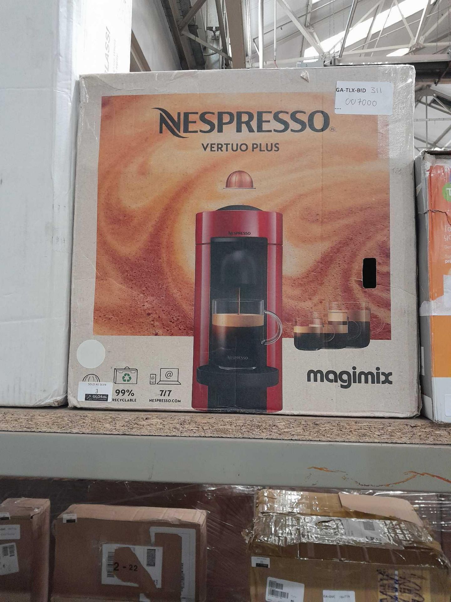 RRP £100 Boxed Nespresso vertuo plus coffee machine - Image 2 of 2