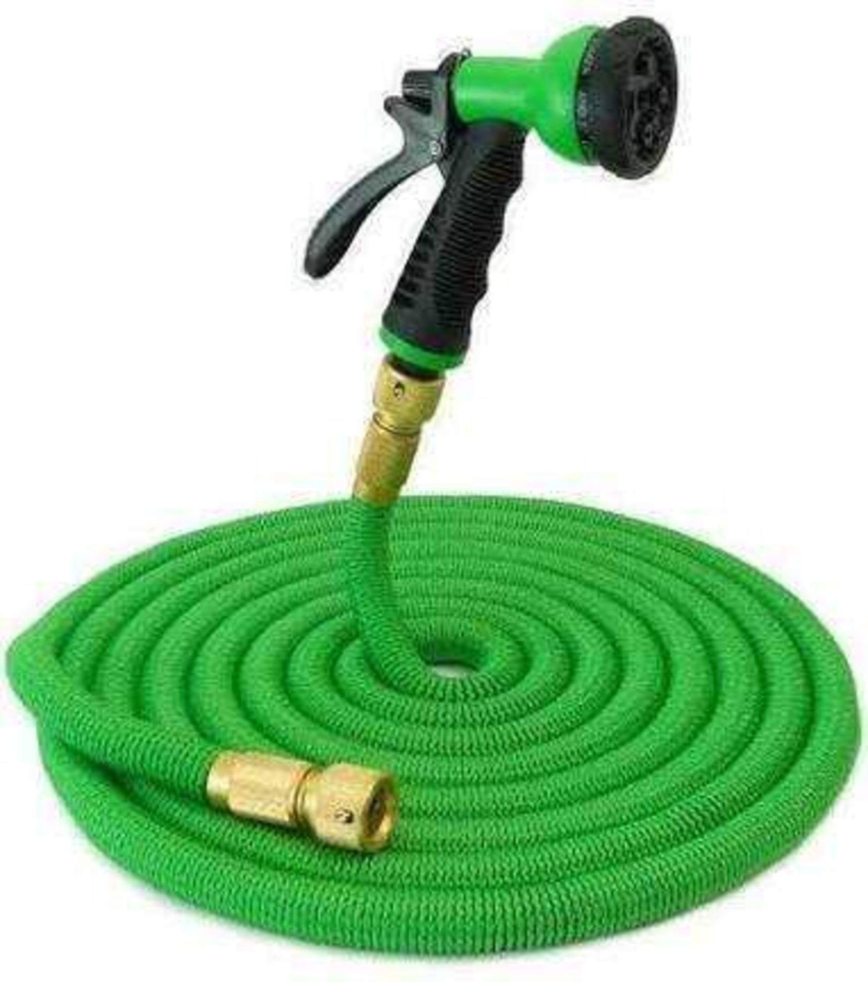 RRP £110 Lot to contain 3 boxed grumpy gardener stretch hose pipes two 50ft and one 125ft