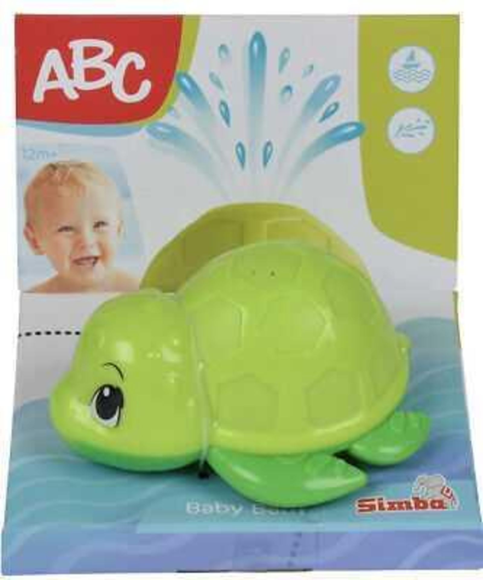 RRP £100 Lot To Contain 20 Simba Abc Green Turtle Baby Bath Toy Fun Bath Time Battery Operated