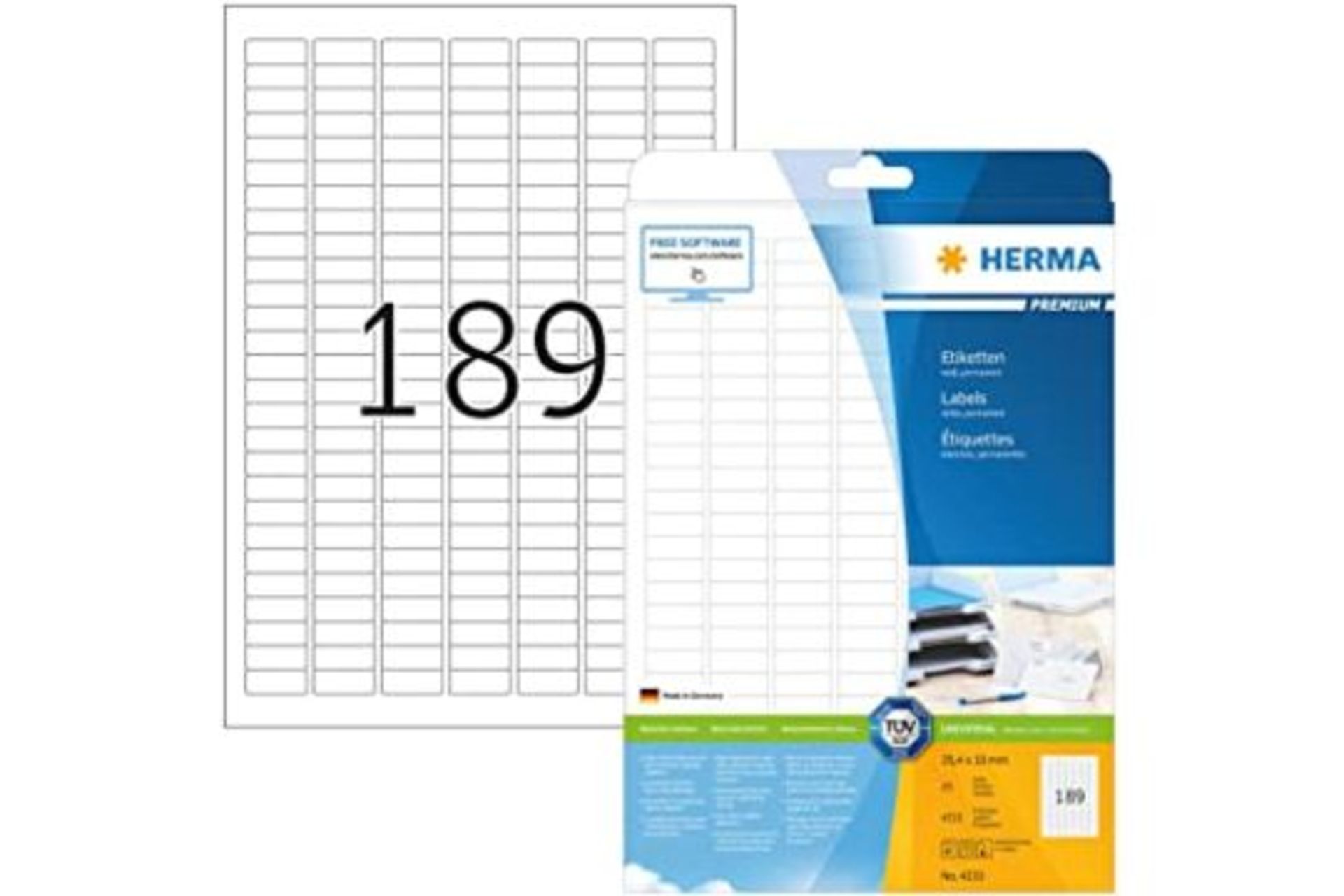 RRP £14.95 each 44 x 25 Sheets of Herma Self Adhesive Labels RRP 14.95 ea - Image 3 of 3