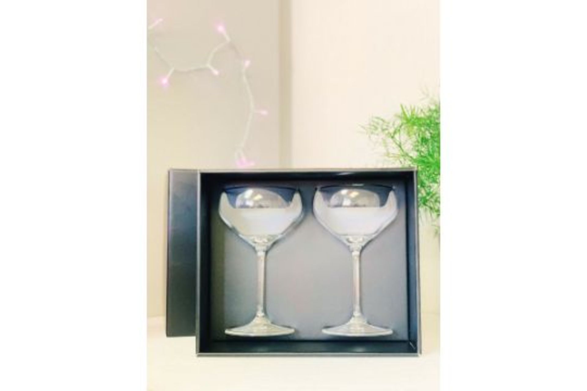 RRP £29.95 each 5 x John Lewis - Celebrate Crystal Glass Set of 2 Champagne Saucers RRP 29.95 ea - Image 2 of 2
