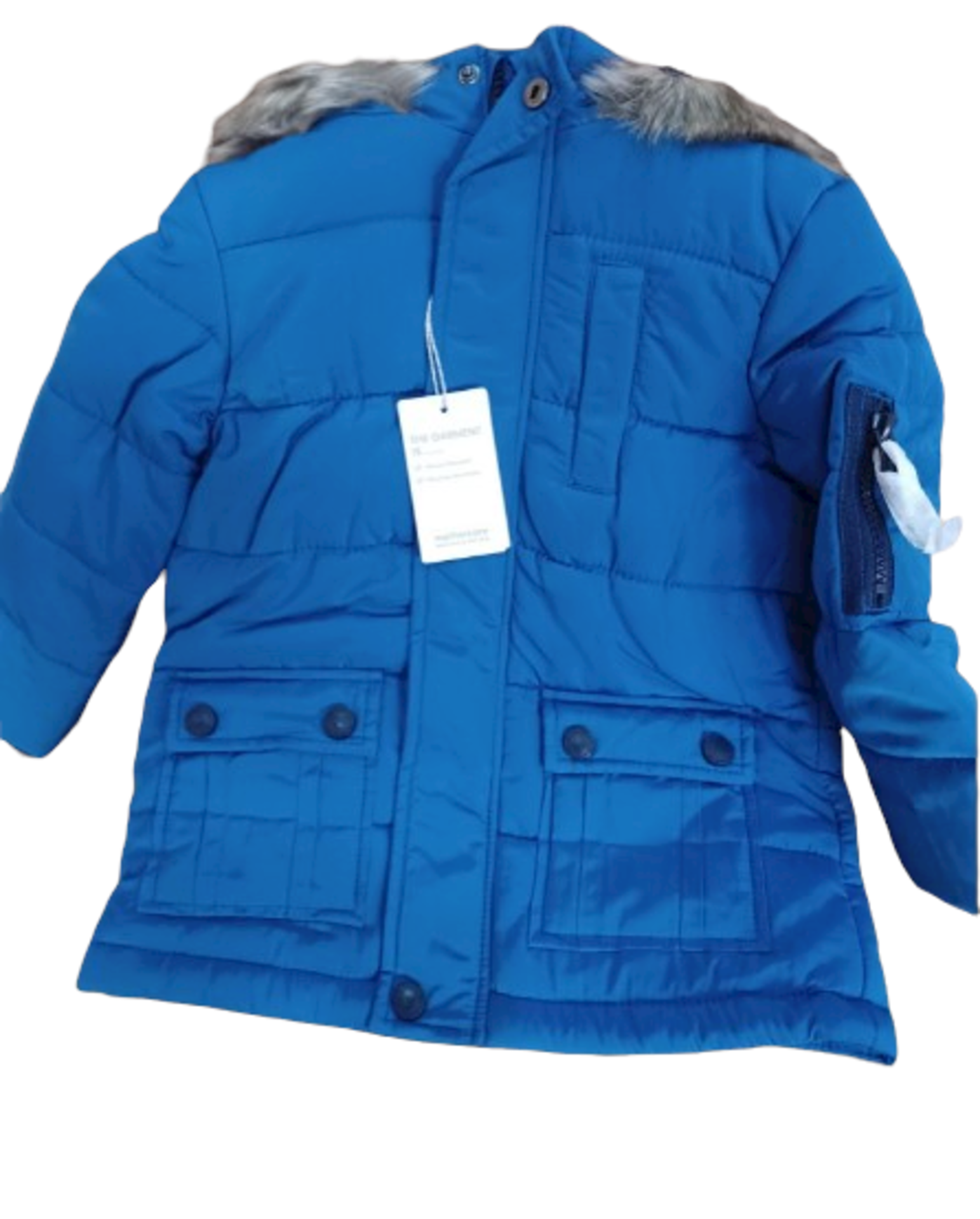 RRP £48.74 each 2 x Mothercare Quilted Jacket with Fur-Lined Hood - RRP 48.74 ea