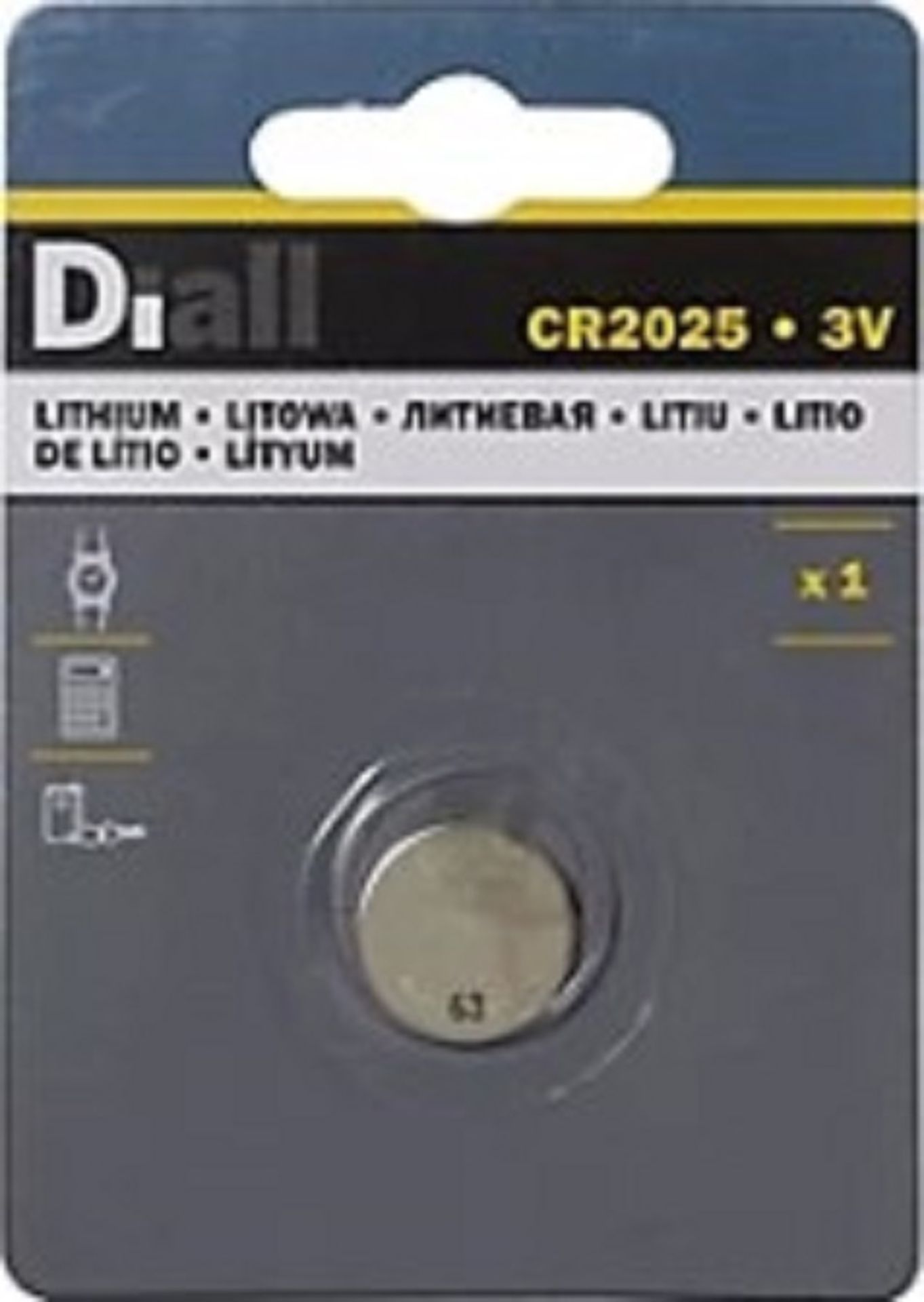 RRP £2.98 each 100 x Diall 3v Cr2025 Lithium Batteries - RRP 2.98 ea