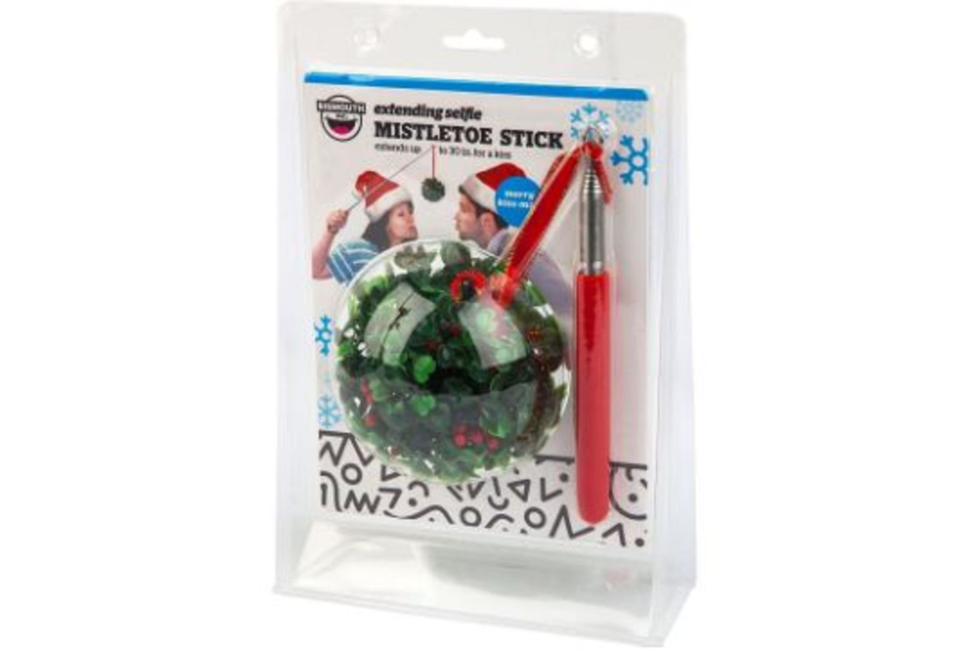 RRP £8.99 each 24 x Big Mouth Inc The Mistletoe Extending Selfie Stick RRP 8.99 ea