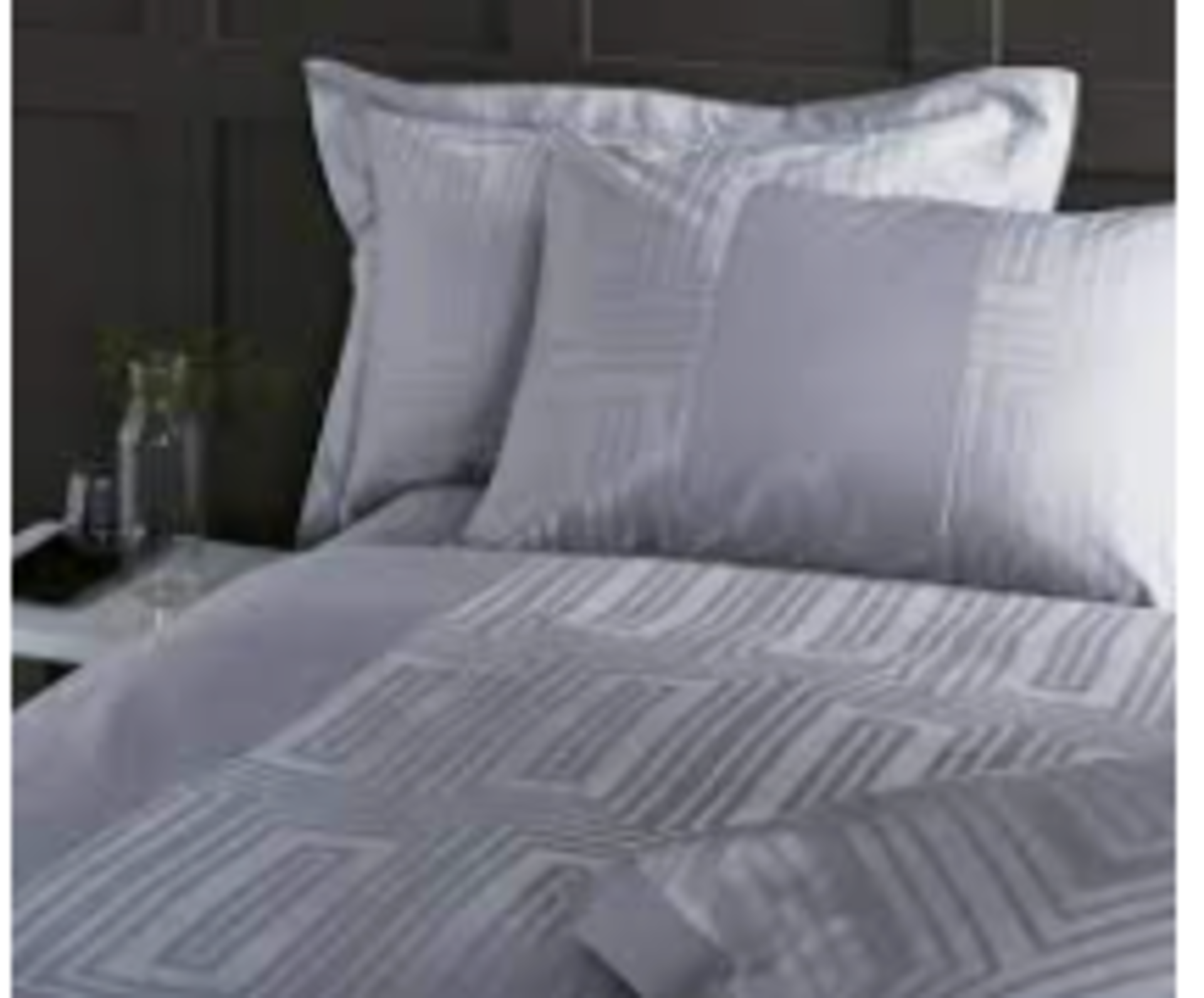 RRP £140 Boxed K By Kelly Hoppen 100% Cotton Reversible Frames 6 Piece Duvet Set