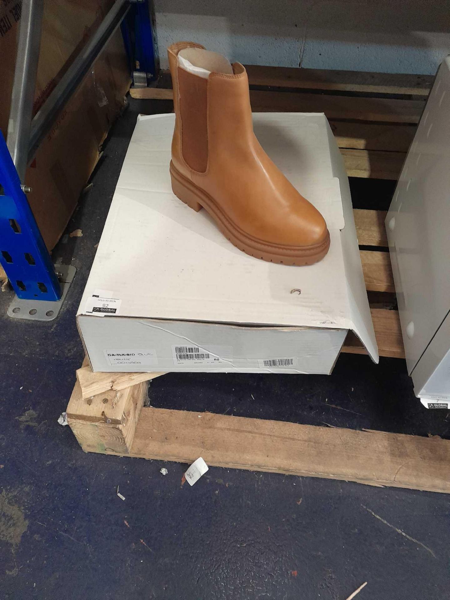 RRP £145 Boxed Pair Of Size 3 Pallas Leather Caramel Boots - Image 2 of 2