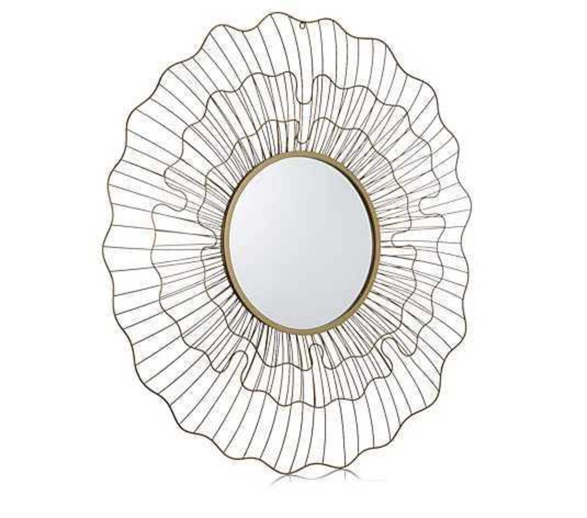 RRP £100 Boxed K By Kelly Hoppen Ripple Waved Mirror