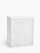 RRP £100 Boxed John Lewis Extra Large White Bamboo Laundry Basket