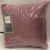 12 X Elegant Living Glass Beaded Duck Feather Filled Violet Cushion Rrp 107.00