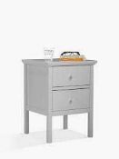 RRP £120 Wilton 2 Drawer Bedside Grey.