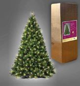 RRP £290 Boxed Shatchi 7Ft Pre Lit Kentucky Pine Christmas Tree