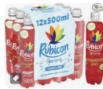 RRP £2418 (Count 155) Spw14H6739F Rubicon Spring, Sparkling Spring Water With Real Fruit Juice &