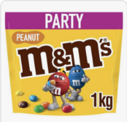 RRP £868 (Count 124) Spw37C7841Z M&M'S Peanut Chocolate Party Bulk Bag, Chocolate Gift, Halloween