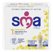 RRP £1036 (Count 71) Spw40Z1019K "Sma Pro First Infant Milk From Birth Starter, 6X70MlDanalac Goat