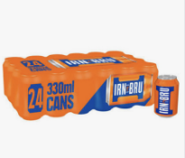 RRP £900 (Count 120) Spw46N5435K Irn-Bru Fizzy Drinks Since 1901 330Ml Multipack Cans, Regular, 24