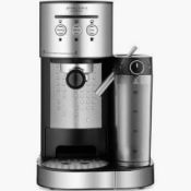 Rrp £100 Boxed John Lewis Pump Esspresso Coffee Machine With Intergrated Milk System (471939)
